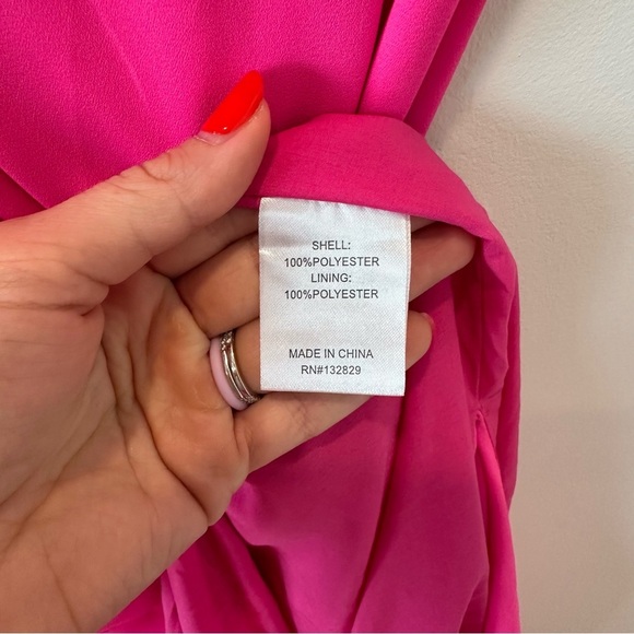 Revolve Superdown Addison Maxi Dress Spaghetti Strap Hot Pink Wedding Guest - Picture 9 of 11